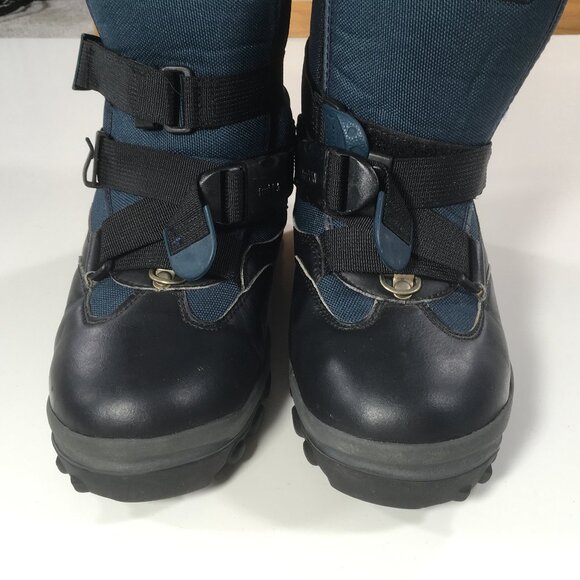 Trukke Snowmobile Winter Snow Boots Mens Size 8 Black Blue Waterproof - Picture 6 of 9